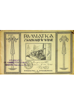 Pamiątka z Kalwarji w Wilnie 1928 r.