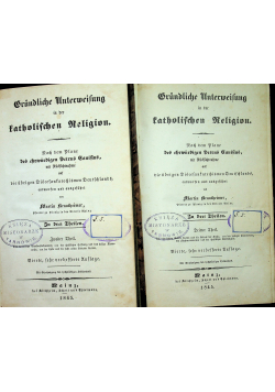 Grundliche unterweifung in ber fatholifchen Religion 1854 r