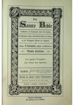 La Sainte Bible tom 6 1904 r