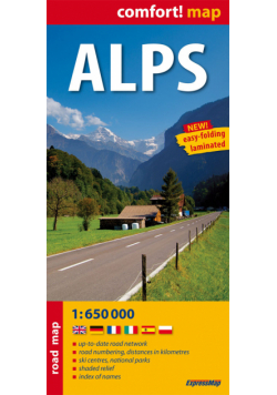 Alps - road map 1:650 000