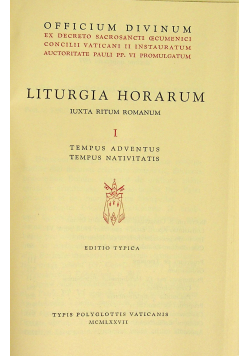 Liturgia Horarum  I