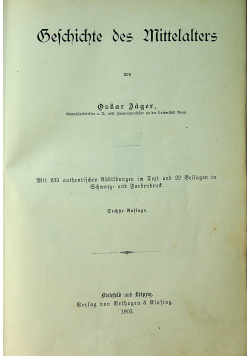 Geschichte des Mittelalters 1903 r