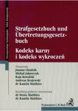 Strafgesetzbuch und ubertretungsgesetz-buch. Kodeks karny i kodeks wykroczeń