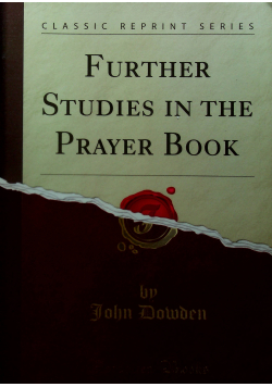 Further Studies in the Prayer book reprint 1908 r.