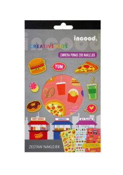 Zestaw naklejek Fast Food 6 arkuszy
