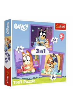 Puzzle 3w1 Poznaj Bluey TREFL