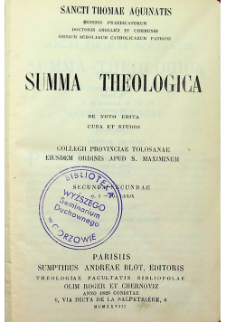 Summa Theologica 1928 r.