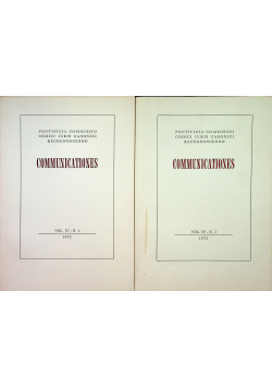 Communicationes Tom IV Nr 1 i 2