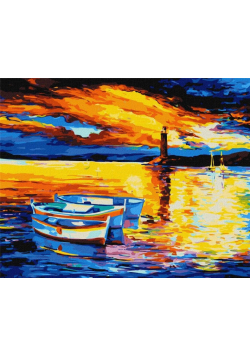 Malowanie po numerach - Pomarańczowy spokój 40x50