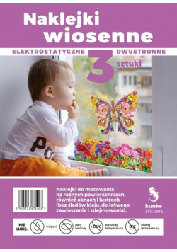 Naklejki wiosenne Motyl i łąka 3szt