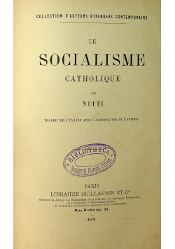 Le socialisme catholique 1894r