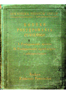 Kodeks postępowania cywilnego 1938 r.