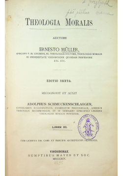 Theologia Moralis editio sexta 1895 r
