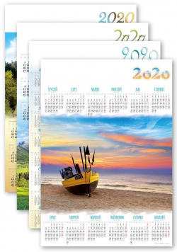 Kalendarz 2020 jednoplanszowy PL MIX