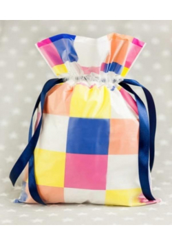 Worek Kolorowe Kwadraty 24x36cm (5szt) PAKADO