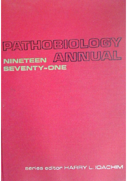 Pathobiology Annual vol 1