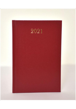 Kalendarz 2021 Dzienny B6 Divas Bordowy