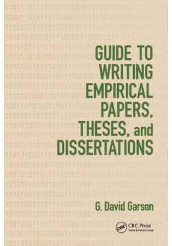 Guide to Writing Empirical Papers, Theses, and Dissertations