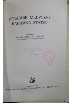 Poradnik medyczny  kapitana statku