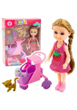 Lalka mini z akcesoriami różowa