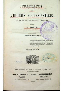Tractatus de Judiciis ecclesiasticis 1866r