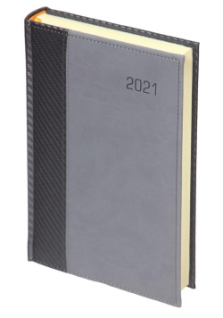 Kalendarz 2021 A4 Dzienny reg. Carbon Paris Szary
