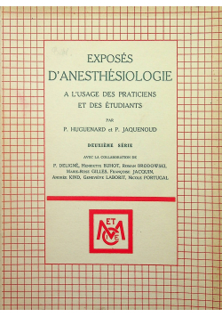 Exposes D'anesthesiologie