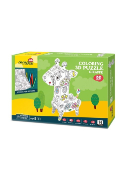 Puzzle 3D żyrafa do kolorowania