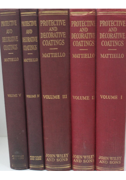 Protective and Decorative Coatings Tom 1 do 5, 1941 r.