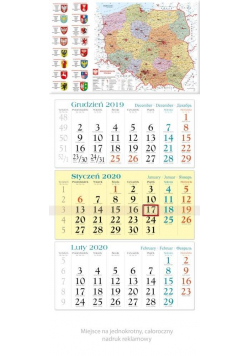 Kalendarz 2020 Trójdzielny Mapa KT1