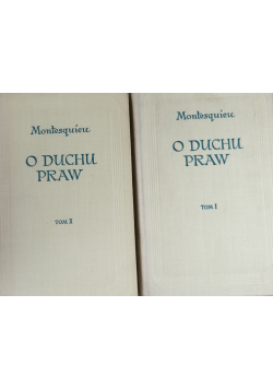 O duchu praw Tom I i II