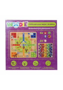 Gra drewniana 2w1 Chińczyk/Węże i drabiny Woodie