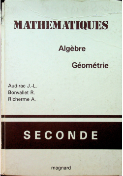 Mathematiques Algebre Geometrie