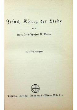 Jesus Konig der Liebe 1935 r.
