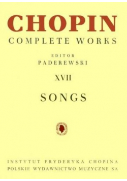 Chopin Complete Works Tom XVII Songs
