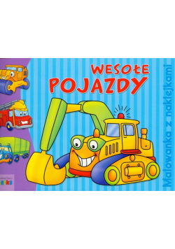 Wesołe pojazdy: Malowanka z naklejkami