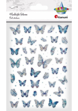 Naklejki foliowe Motyle niebieskie i holograficzne