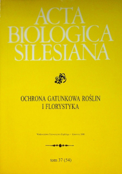Ochrona Gatunkowa Roślin I Florystyka Tom 37
