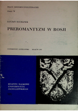 Preromantyzm w Rosji