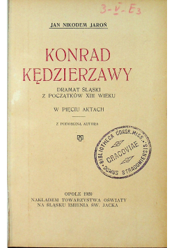 Konrad Kędzierzawy 1920r