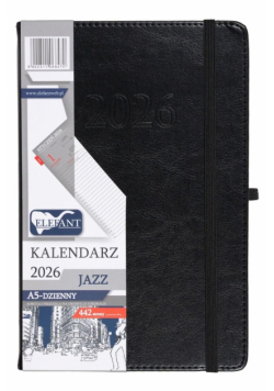 Kalendarz 2026 A5 dzienny Jazz czarny