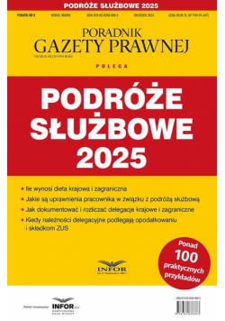 Podróże służbowe 2025 Podatki 6/2024