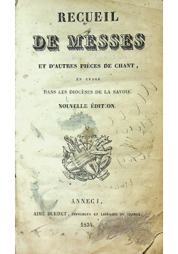 Recueil de messes et d' autres pieces de chant 1834 r.