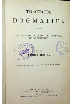 Tractatus Dogmatici 1899r.