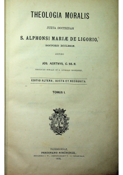 Theologia Moralis Tomus I 1890 r