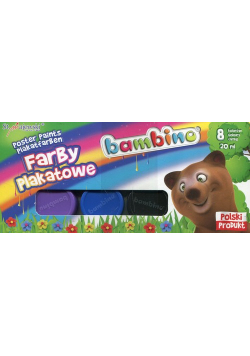 Farby plakatowe Bambino 20 ml 8 kolorów