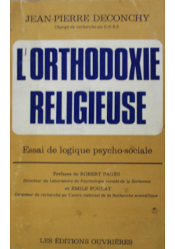 LOrthodoxie Religieuse