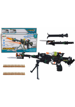 Karabin wojskowy stojak światło dźwięk 56cm