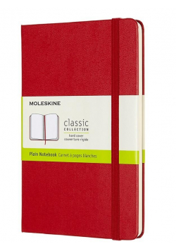 Notes Classic 11,5x18 tw. gładki scarlet red