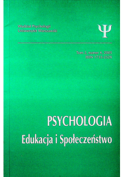 Psychologia Edukacja i Społeczeństwo tom 2 nr 4